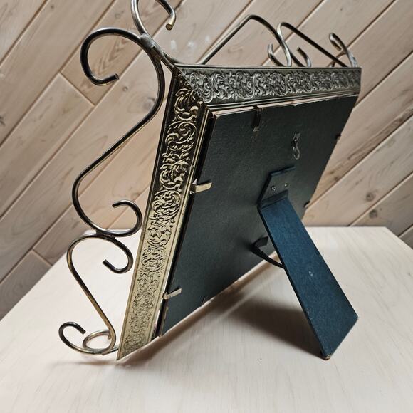 RARE Vintage Last Supper Mirror Frame 10 Commandments mini taper candle holders - Picture 5 of 9